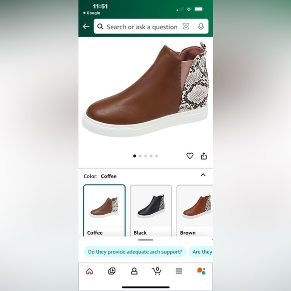 Women's Fashion Booties Pull On Coffee/Snakeskin Size-38/7 EUC - Picture 9 of 9